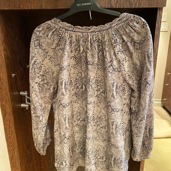Rebecca Taylor Silk snake print blouse - Picture 4 of 11